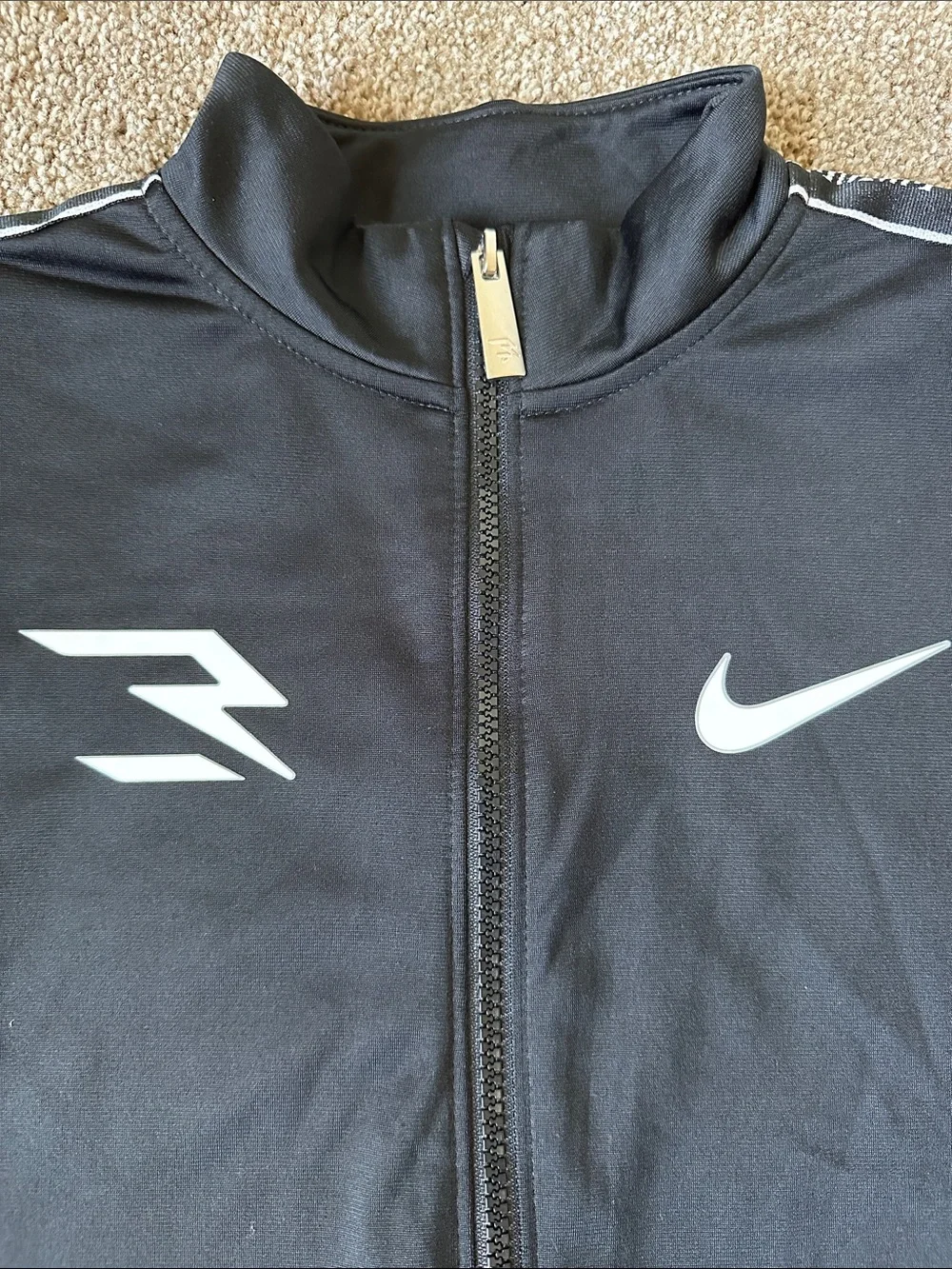 Nike 3BRAND Russell Wilson Boys Full Zip Track Jacket Black Size Youth Large
